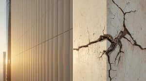 GRC vs traditional concrete facade comparison - durability in UAE coastal climate