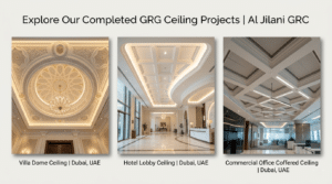 Completed GRG ceiling installation project Dubai