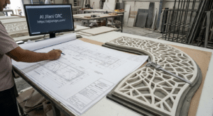 GRG ceiling shop drawings and panel design - GRG ceiling installation Dubai