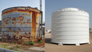GRP tank vs steel tank corrosion comparison UAE Sharjah