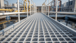 Pultruded GRP structural profiles grating walkway UAE industrial